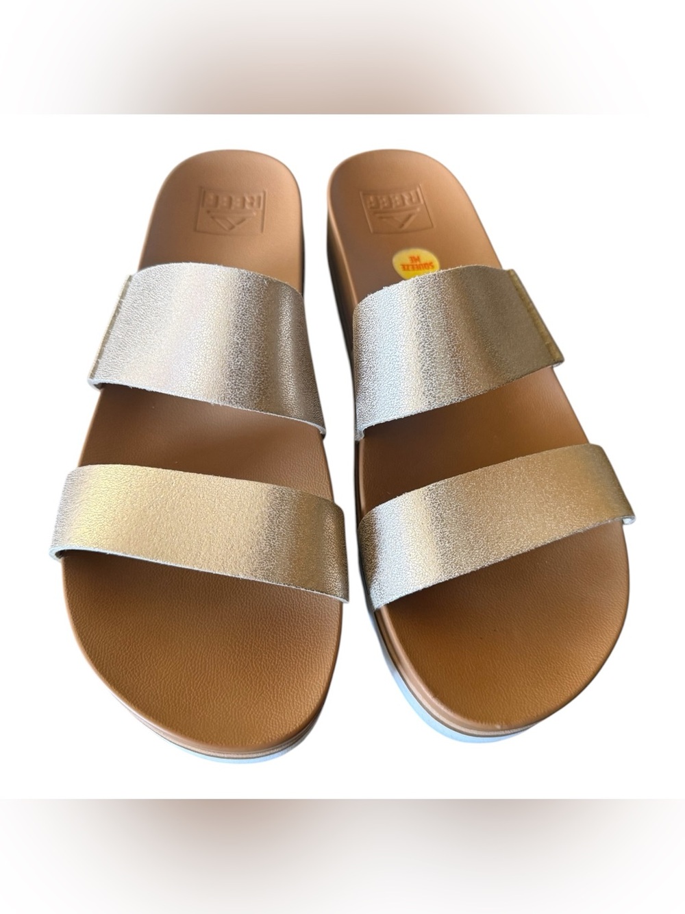 Reef Cushion Vista Hi Gold Platform Slides 10